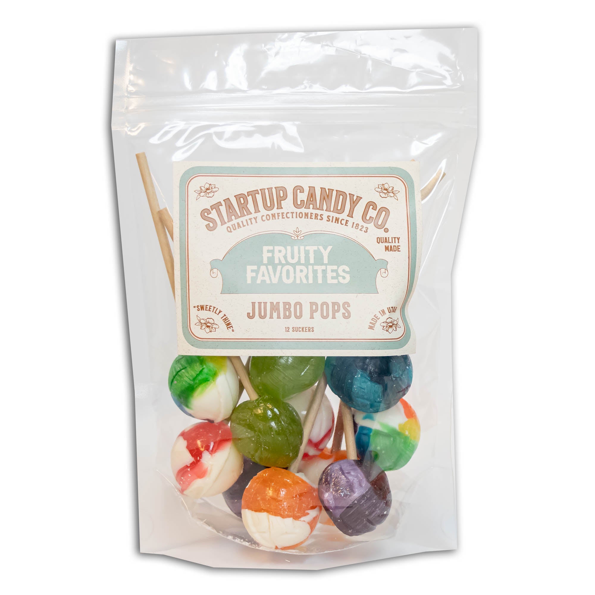 Startup Candy Fruity Favorites Jumbo Pop Assortment