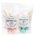 Gender Reveal Party Pack - Jumbo Lollipops with Wooden Sticks - 2 Flavors-Blue Crush and Bubblegum