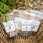 Fall Favorites - Old Fashioned Hard Candy Drops - 4 Flavor Variety Pack - Spiced Apple Cider, Caramel Apple, Pumpkin Spice, & Butterscotch